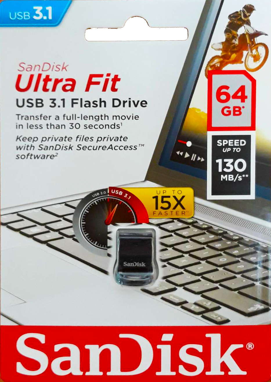 фото Флеш-карта sandisk ultra fit 64gb