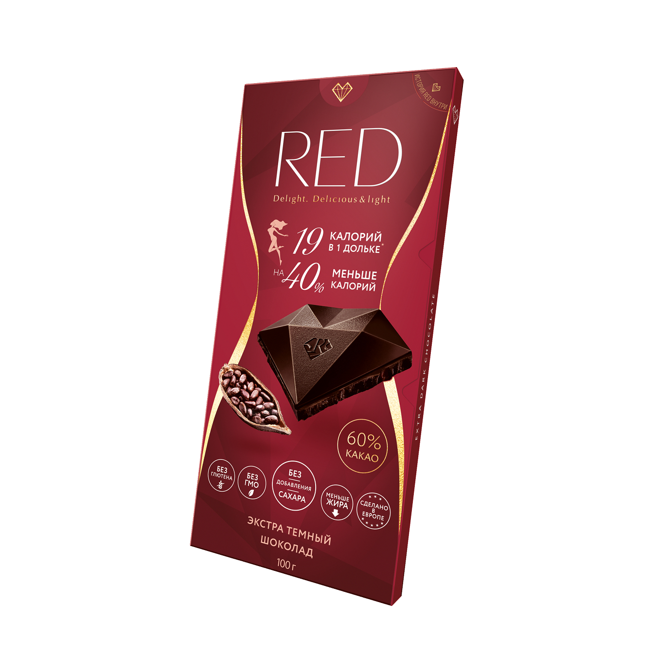 фото Шоколад red exclusive экстра темный 60% 100 г