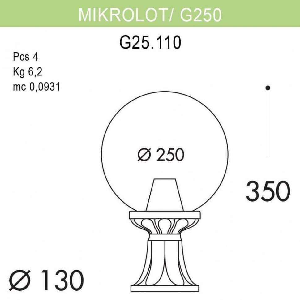 Ландшафтный фонарь FUMAGALLI MICROLOT/G250. G25.110.000.AYE27, цвет черный - фото 2