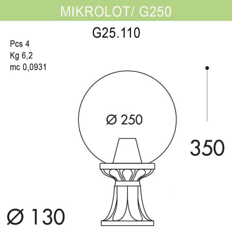 Ландшафтный фонарь FUMAGALLI MICROLOT/G250. G25.110.000.AZE27, цвет черный - фото 2