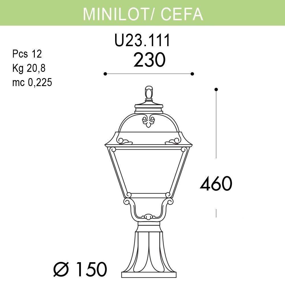 фото Ландшафтный фонарь fumagalli minilot/cefa u23.111.000.vxf1r