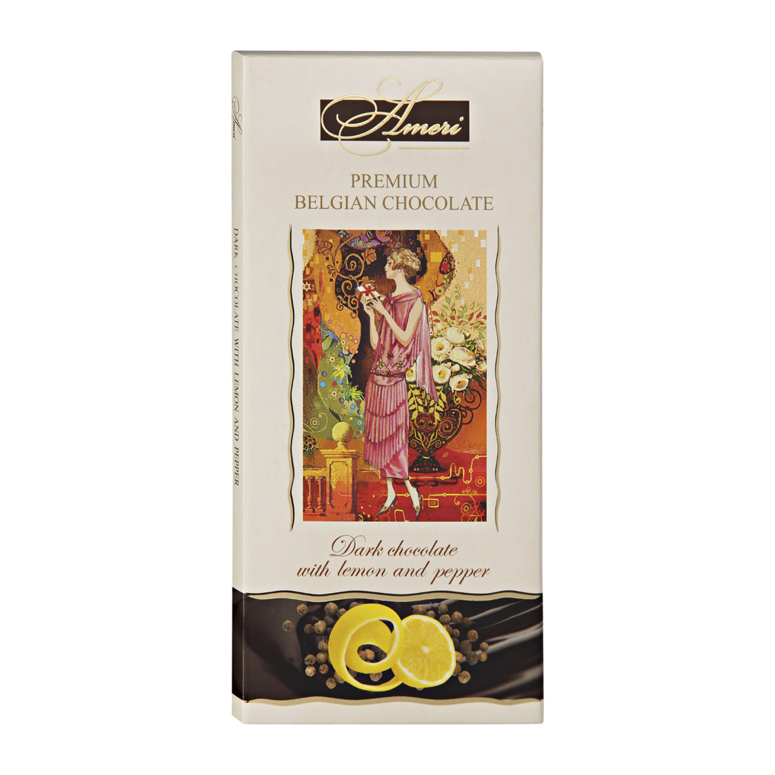 

Шоколад Ameri горький 57% с лимоном и черным перцем 100 г