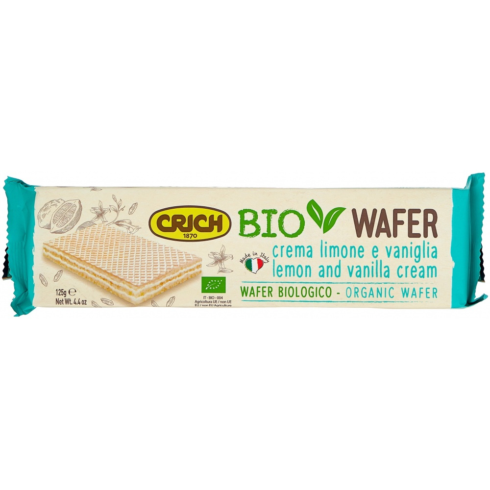 Вафли Crich Biowafers с ванильно-лимонной начинкой 125 г