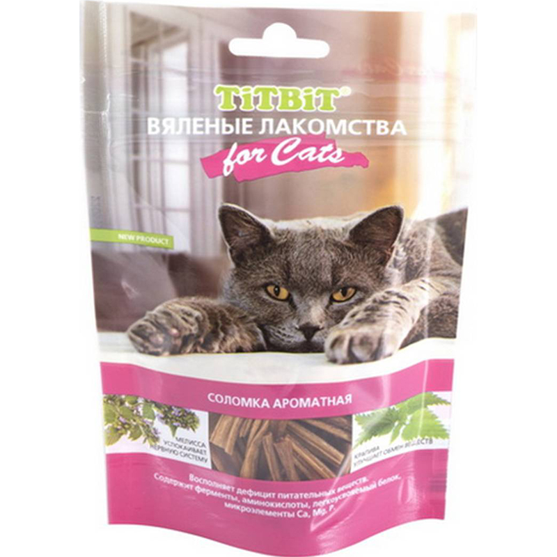 фото Лакомство для кошек titbit вяленые соломка ароматная 40 г