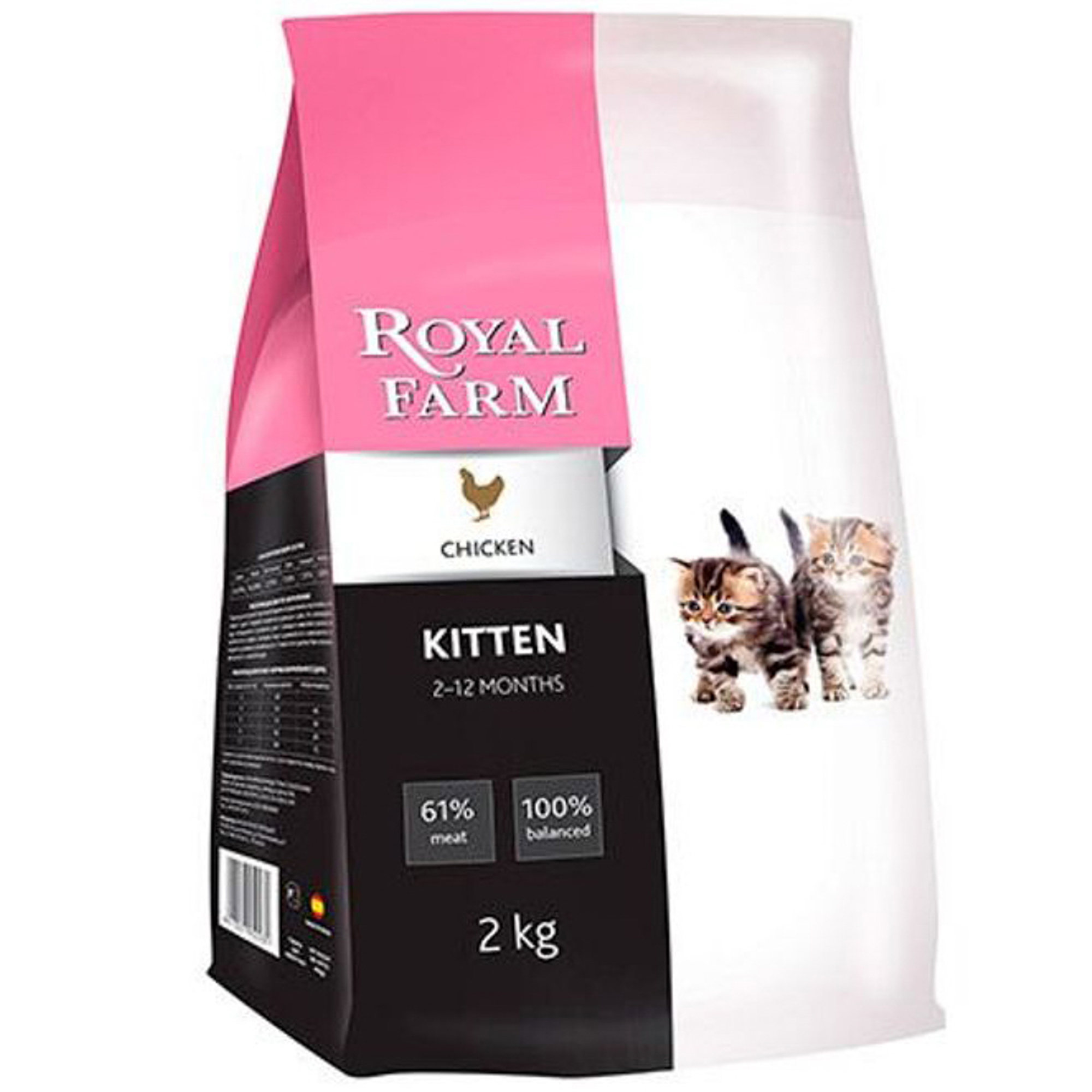 фото Корм для кошек royal farm kitten chicken для котят, с курицей, 2 кг