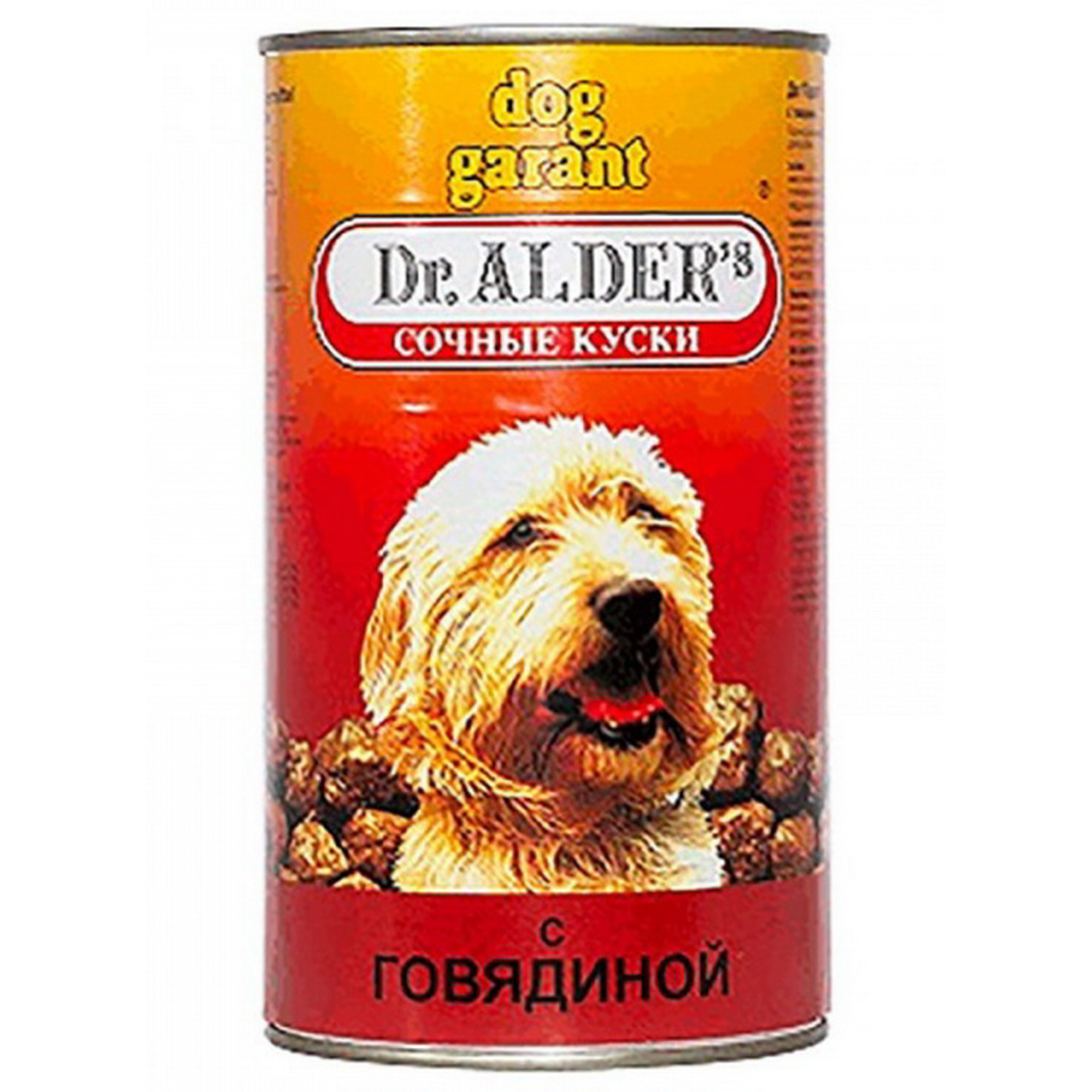 фото Корм для собак dr. alder's дог гарант сочные кусочки в соусе говядина 1230 г