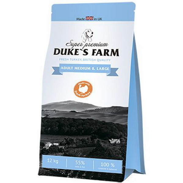 фото Корм для собак duke's farm индейка 12 кг