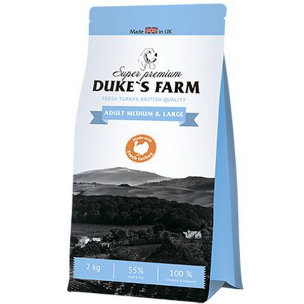 фото Корм для собак duke's farm индейка 2 кг