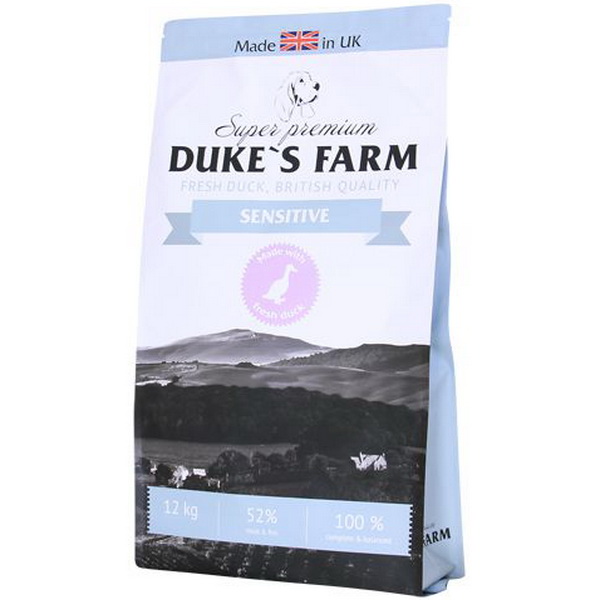 

Корм для собак Duke's Farm Сенситив, утка 12 кг