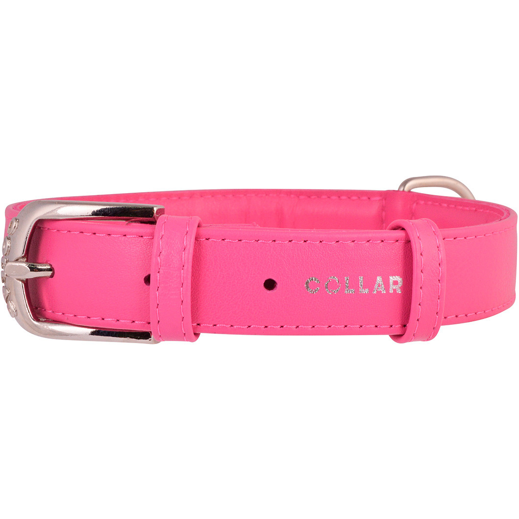 фото Ошейник для собак collar glamour без украшений 15 мм 27-36 см розовый