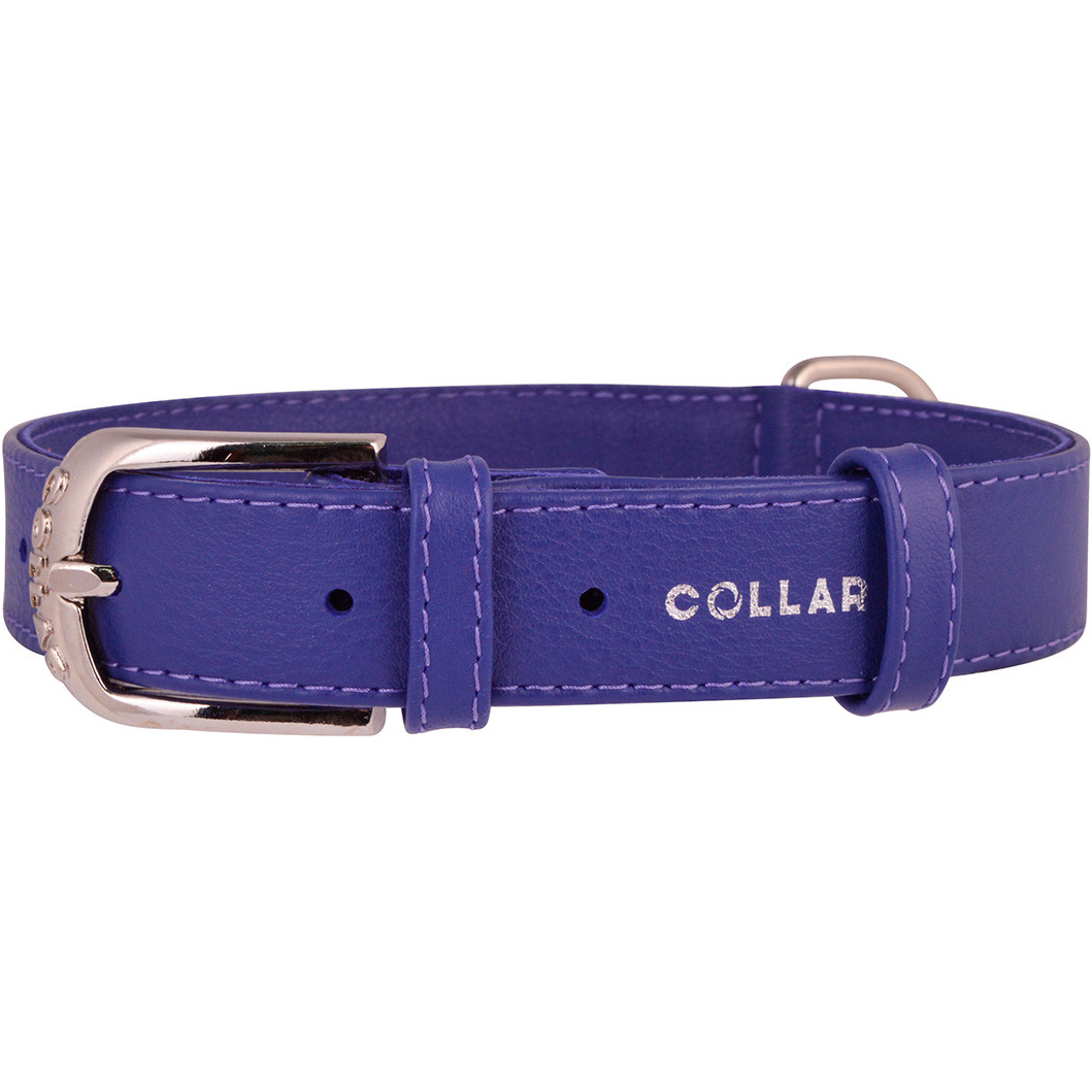 фото Ошейник для собак collar glamour без украшений 25 мм 38-49 см фиолетовый