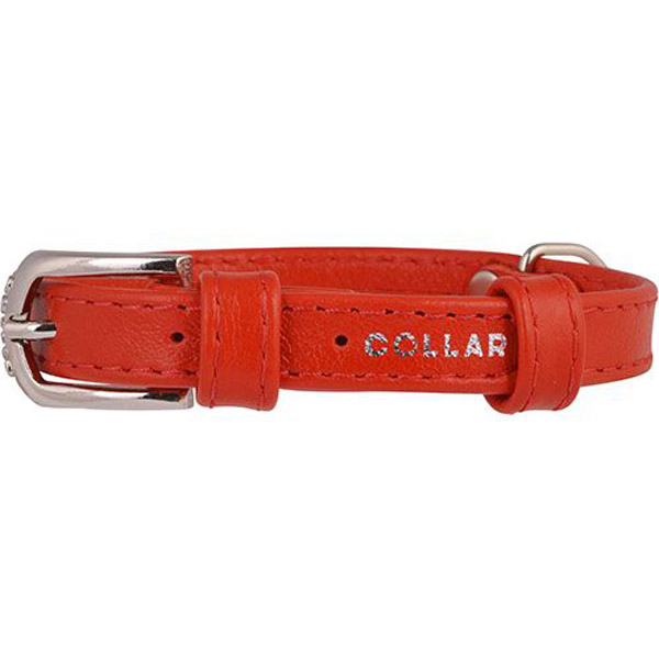 фото Ошейник для собак collar glamour без украшений 9 мм 19-25 см красный
