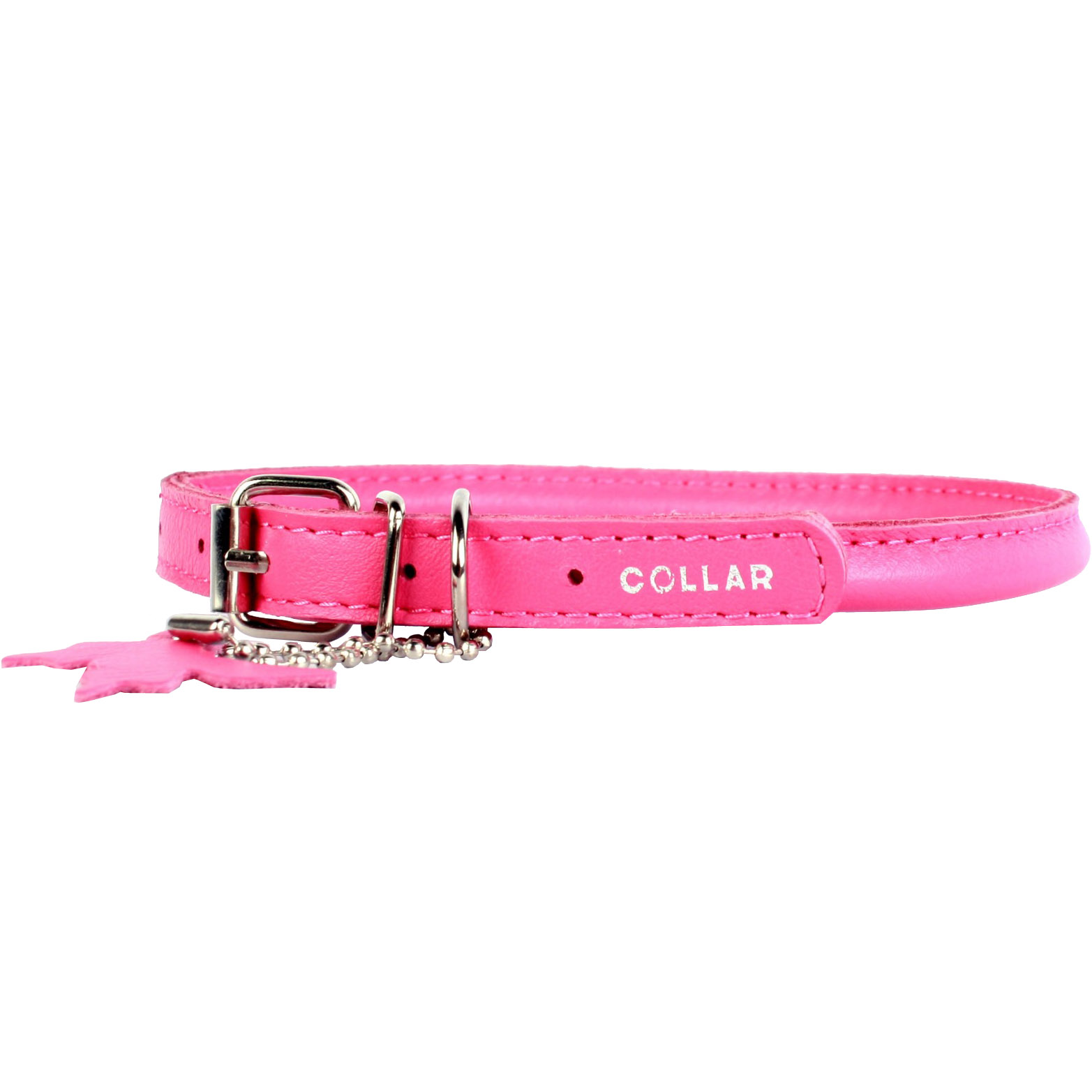 фото Ошейник для собак collar glamour круглый для длинношерстных собак 6 мм 20-25 см розовый