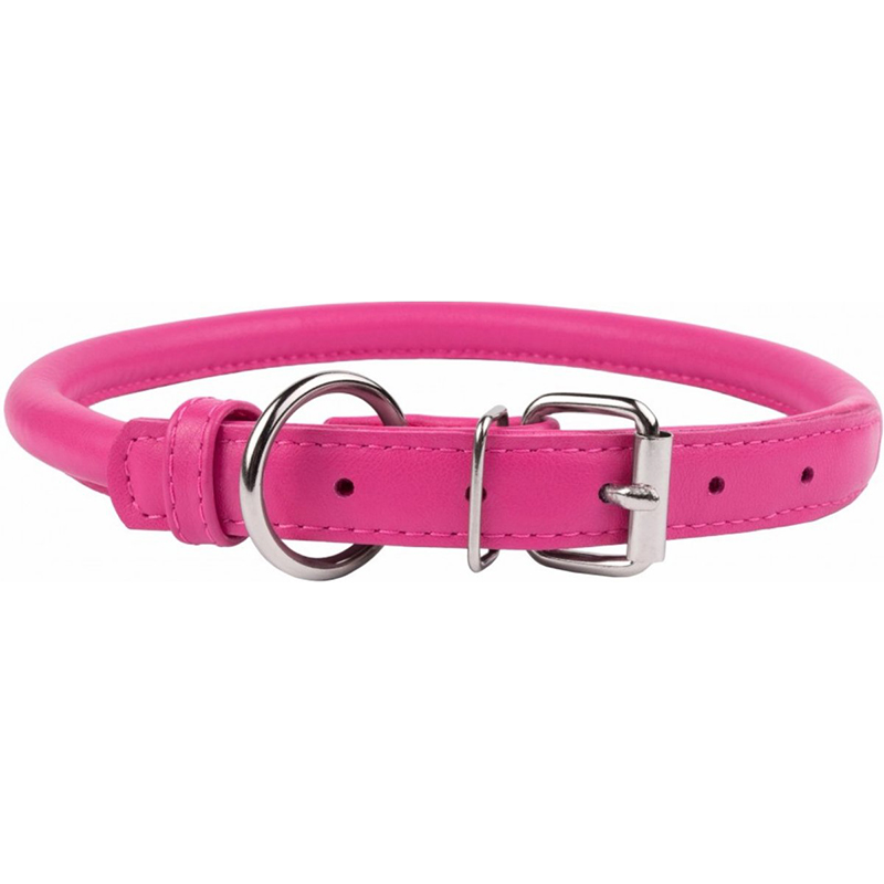 фото Ошейник collar glamour для длинношерстных собак 6 мм 25-33 см розовый