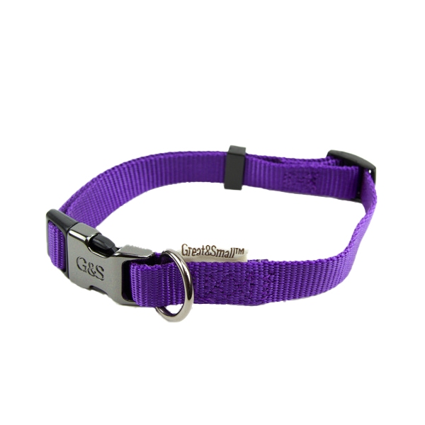 фото Ошейник для собак great&small 10x200-350мм нейлон фиолетовый