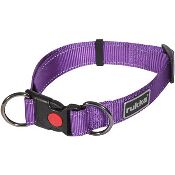фото Ошейник для собак rukka bliss 30 мм 45-70 см фиолетовый
