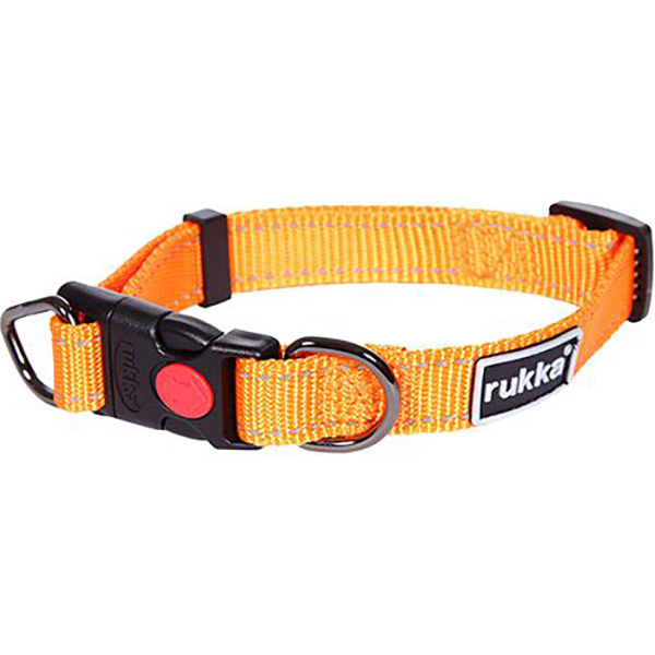 фото Ошейник для собак rukka bliss collar 15 мм 20-30 см оранжевый
