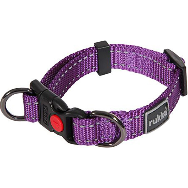 фото Ошейник для собак rukka bliss collar 15 мм 20-30 см фиолетовый