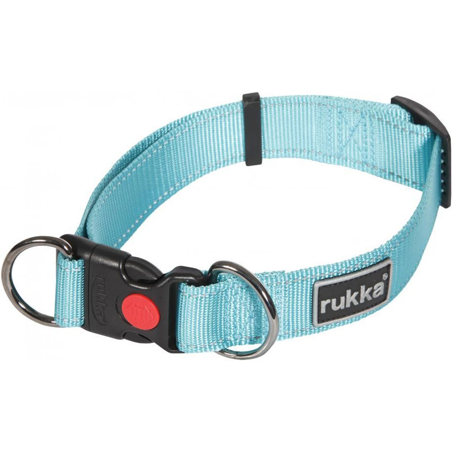 фото Ошейник для собак rukka bliss collar 20 мм 30-40 см голубой