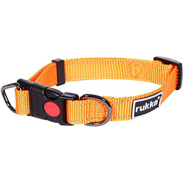 фото Ошейник для собак rukka bliss collar 20 мм 30-40 см оранжевый