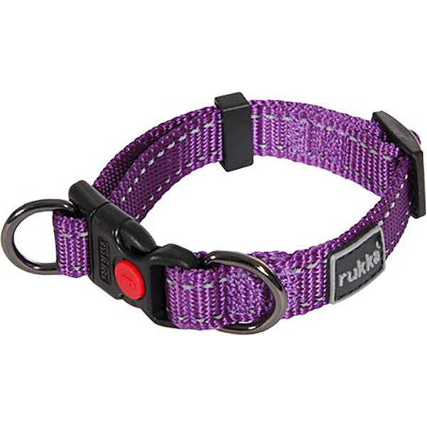 фото Ошейник для собак rukka bliss collar 20 мм 30-40 см фиолетовый
