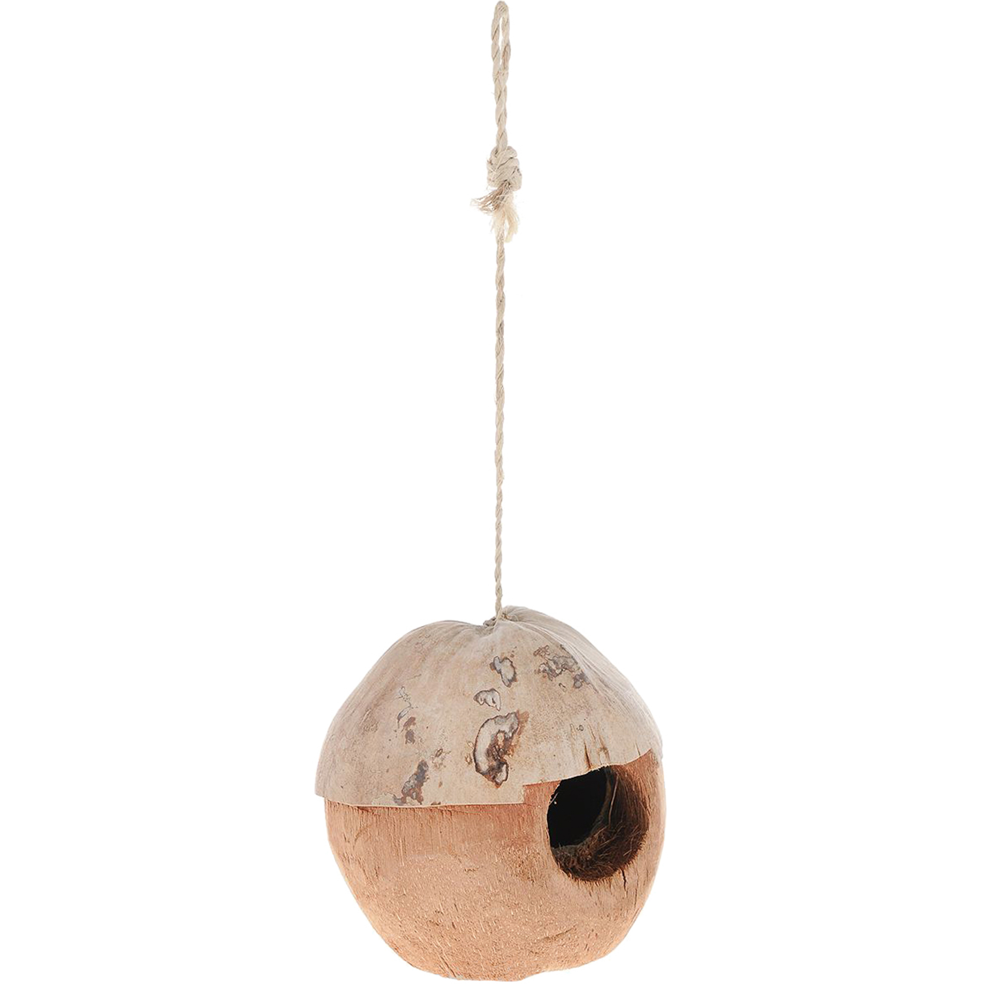 Домик для птиц Triol из кокоса 100-130 мм, цвет коричневый, размер 12x37x12 см