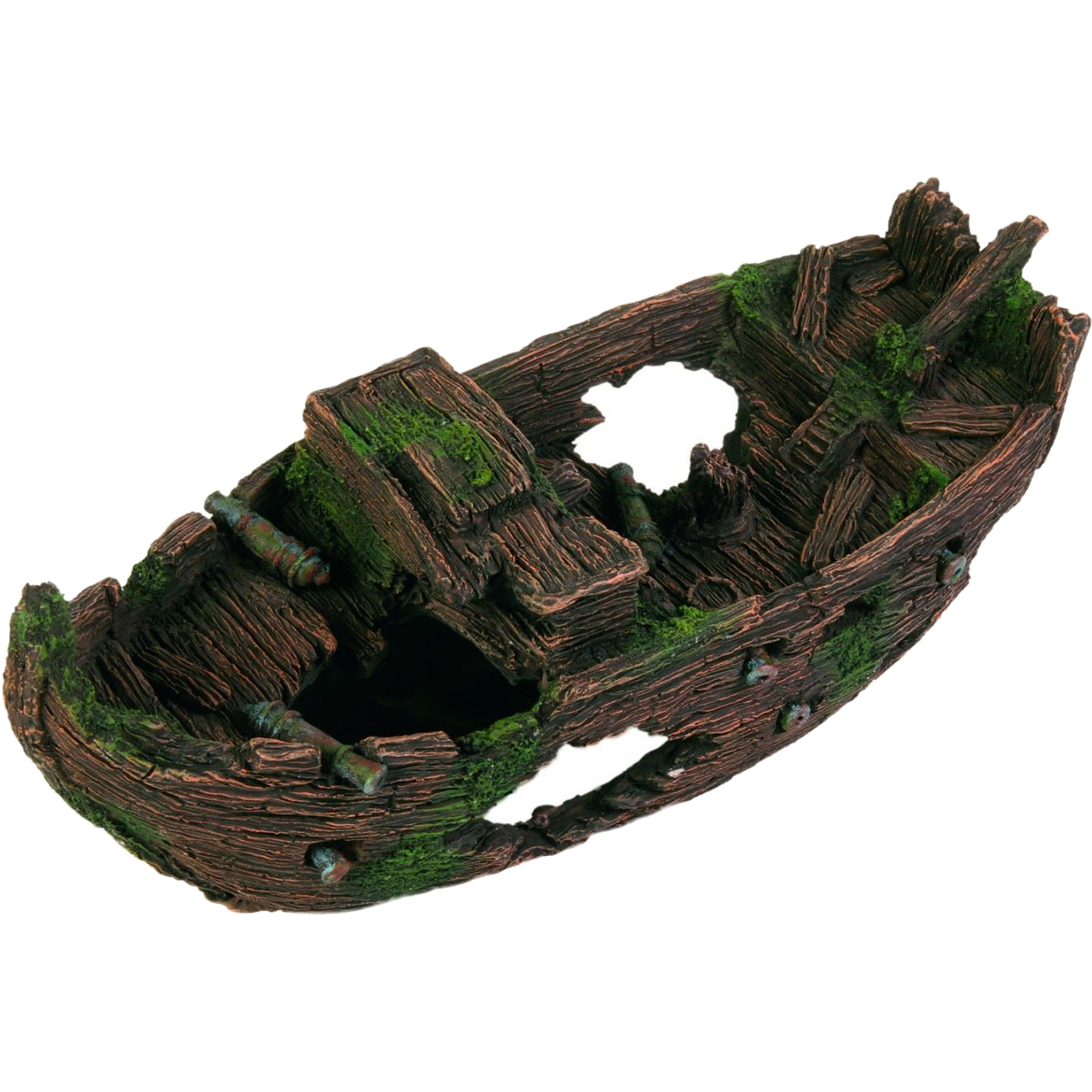 Грот для аквариумов Trixie Обломки корабля 29 см, цвет зеленый - фото 1
