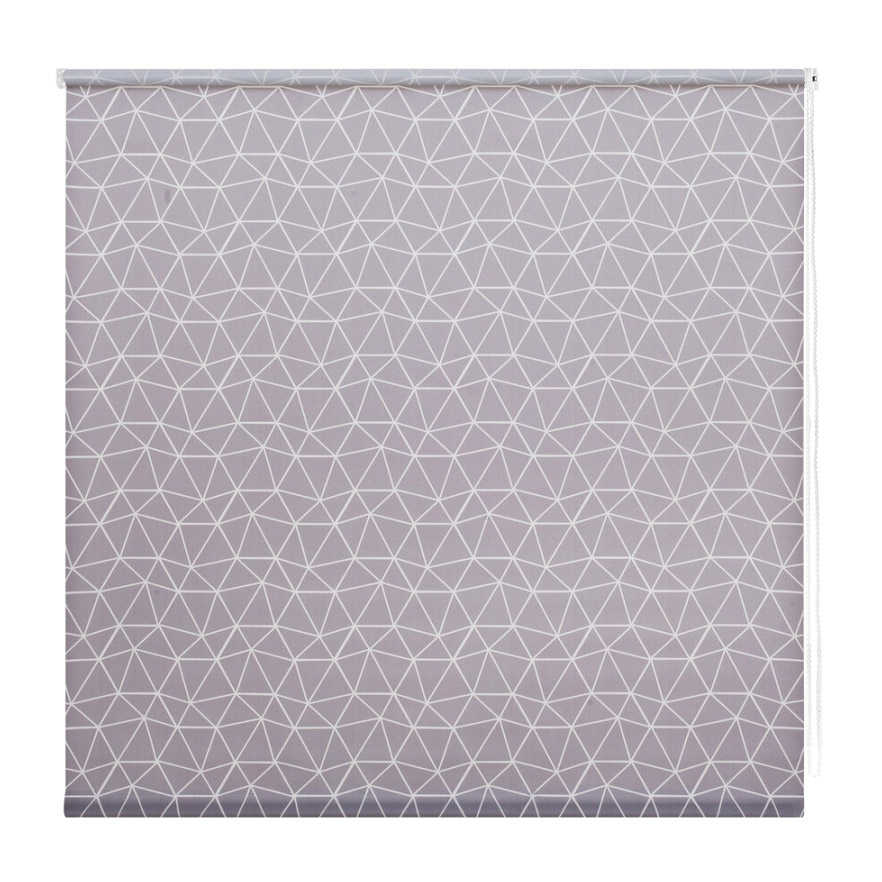 фото Миниролл decofest геометрическая сетка серый 120х160 см