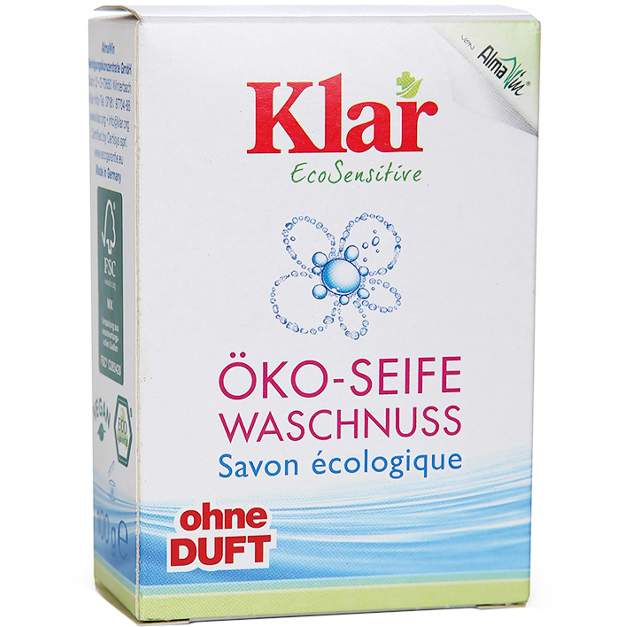 Мыло Klar Oko-Seife Waschnuss с мыльным орехом 100 г 6623100 - фото 1