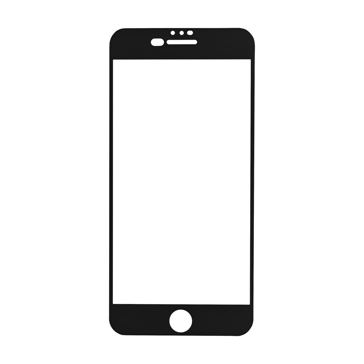 Защитное стекло Red Line Corning Full Screen для iPhone 6 Plus/7 Plus/8 Plus, черное, цвет черный iPhone 6 Plus, iPhone 7 Plus, iPhone 8 Plus - фото 1