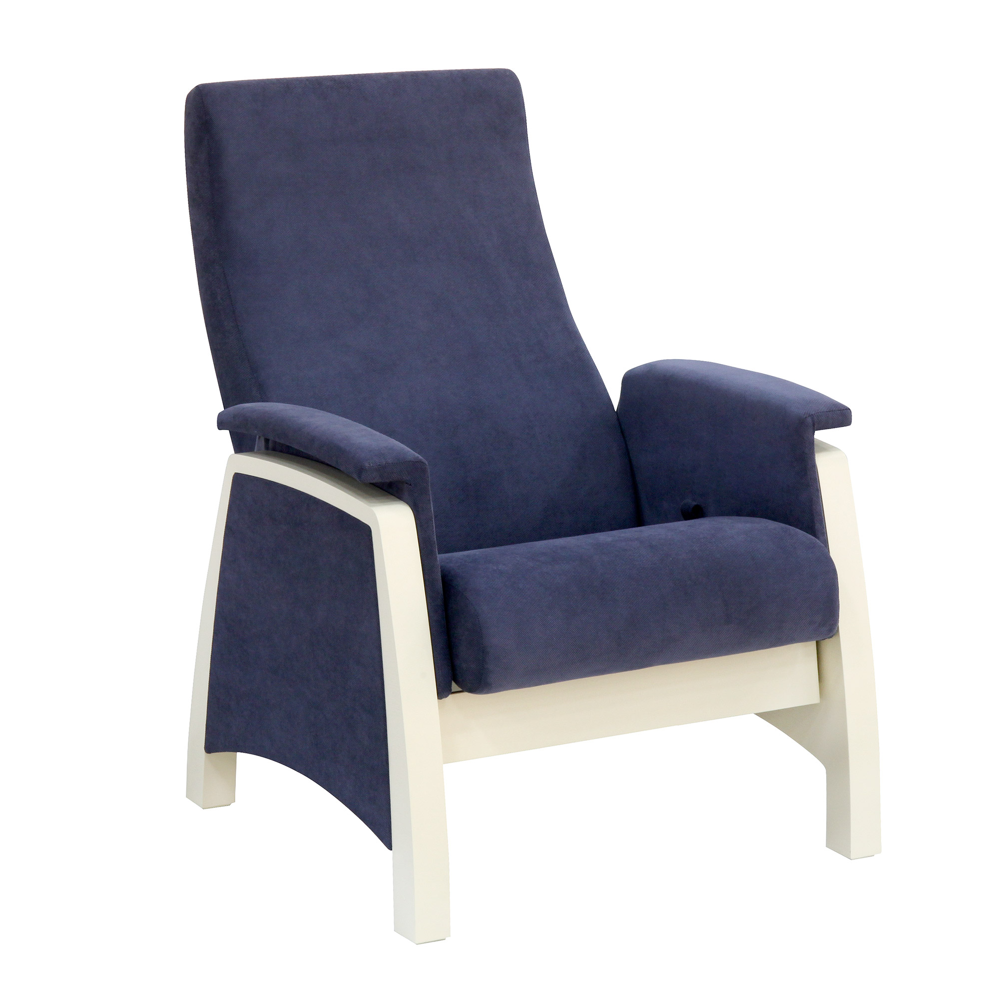 Кресло с пуфом Комфорт-мебель Balance-1 синий, цвет дуб шампань, размер 74х84х105,5/61,5х49,5х42,5 см - фото 2
