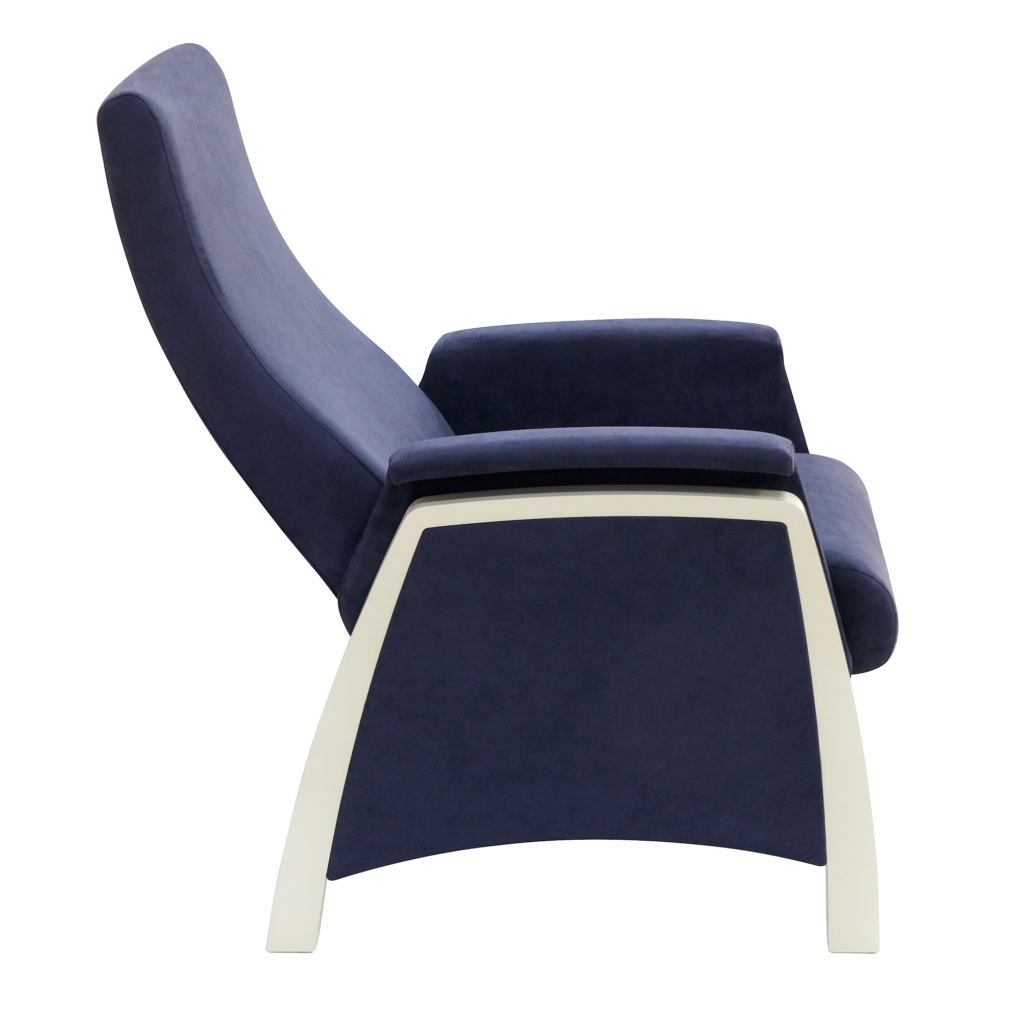 Кресло с пуфом Комфорт-мебель Balance-1 синий, цвет дуб шампань, размер 74х84х105,5/61,5х49,5х42,5 см - фото 3