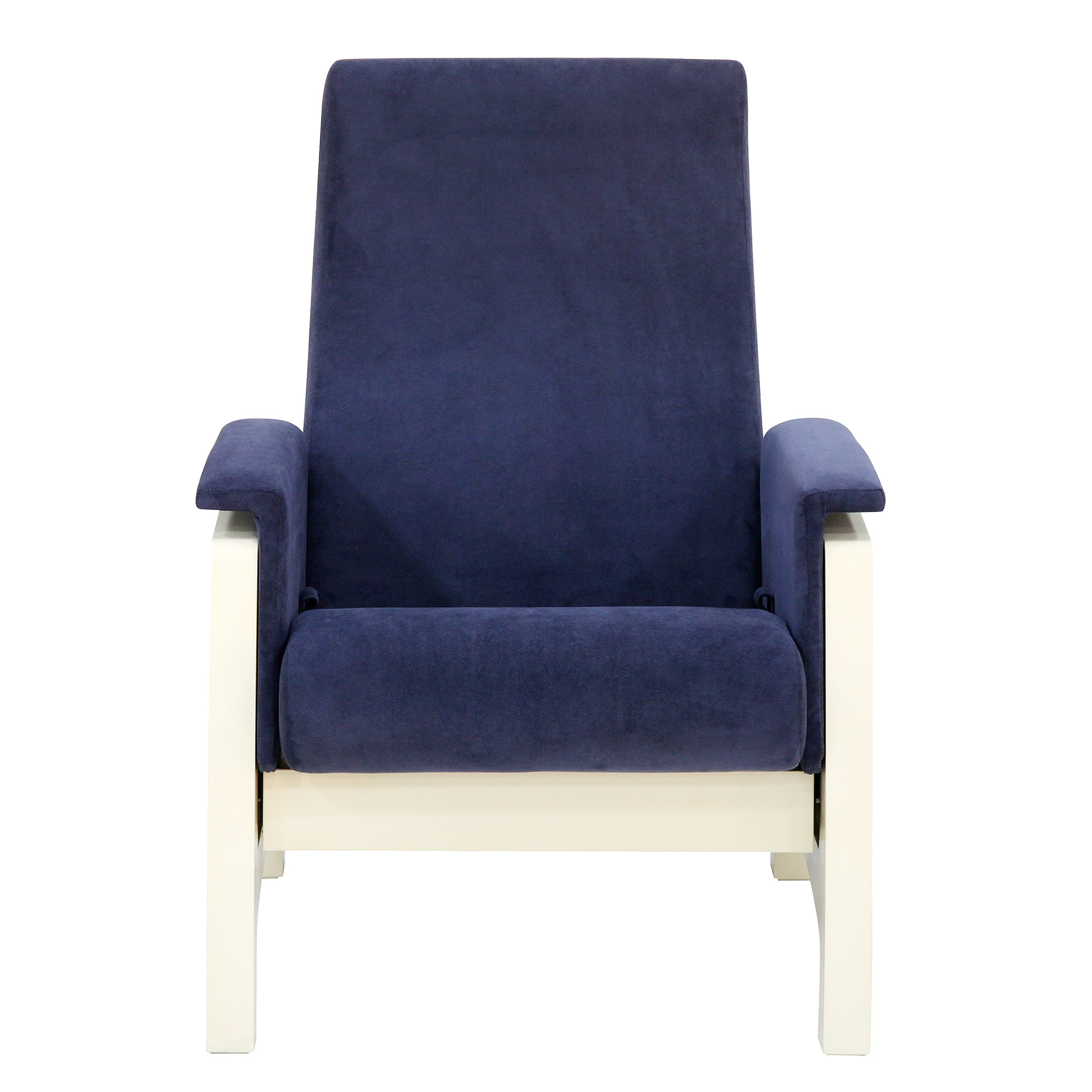 Кресло с пуфом Комфорт-мебель Balance-1 синий, цвет дуб шампань, размер 74х84х105,5/61,5х49,5х42,5 см - фото 4
