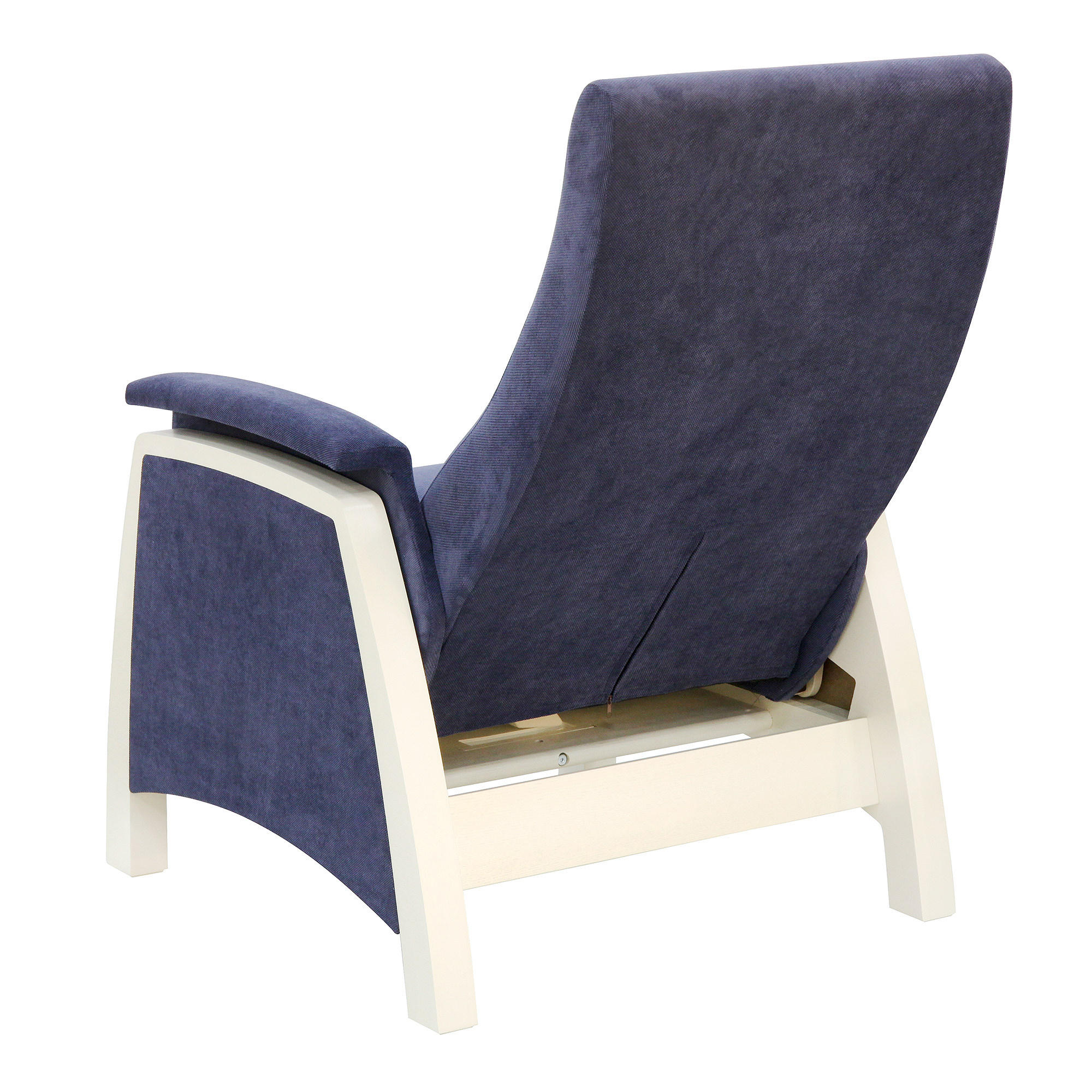 Кресло с пуфом Комфорт-мебель Balance-1 синий, цвет дуб шампань, размер 74х84х105,5/61,5х49,5х42,5 см - фото 5