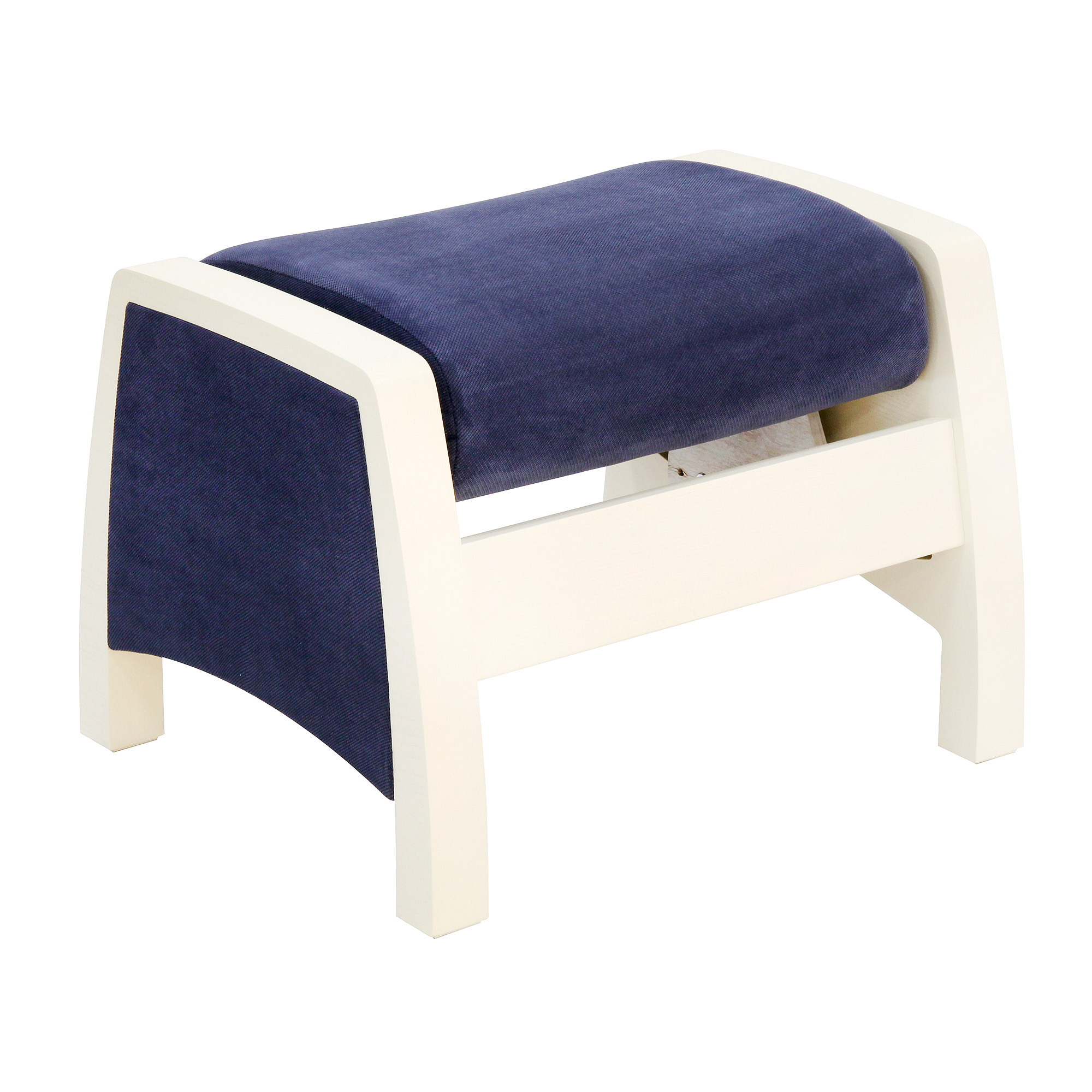 Кресло с пуфом Комфорт-мебель Balance-1 синий, цвет дуб шампань, размер 74х84х105,5/61,5х49,5х42,5 см - фото 7