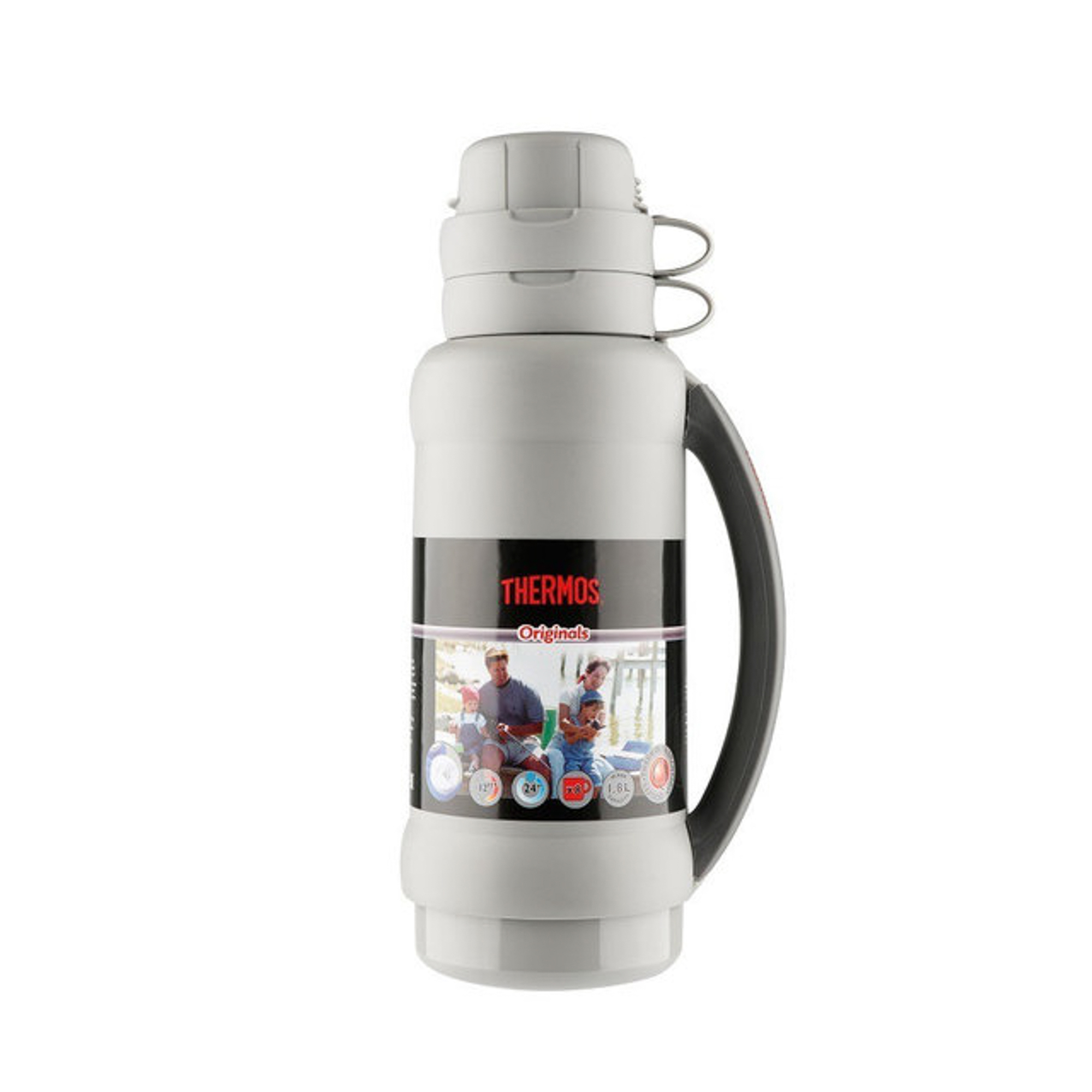 Термос со стеклянной колбой. Термос Thermos Thermocafe DFJ-500 food Flask, 0.5л, стальной. Термос Thermos 1.8л со стеклянной колбой, синий (923721-b). Термос Thermos 34-100 (923714) 1л. Ассорти. Термос со стеклянной колбой Thermos 34-100 (1л/ 2чашки).