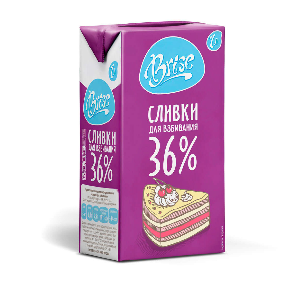 

Сливки Brise ультрапастеризованные 36% 1 л