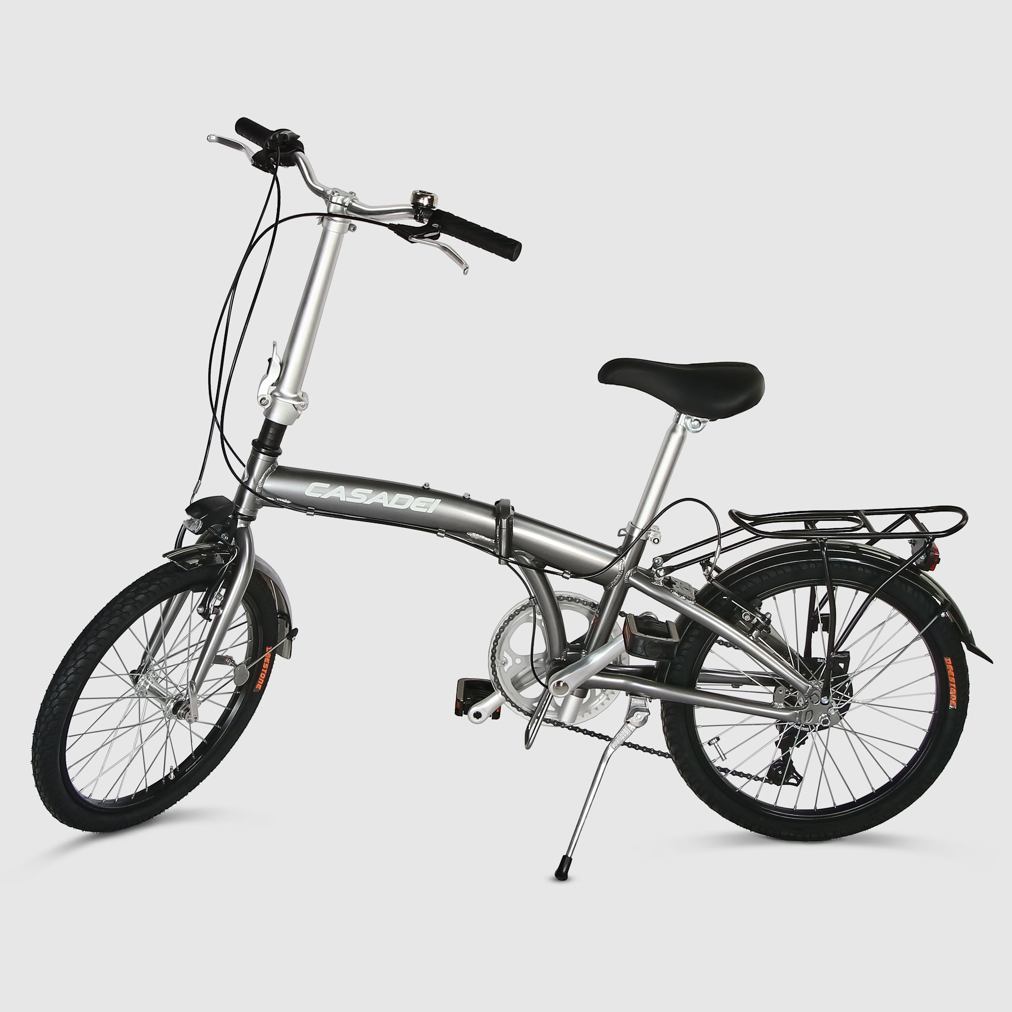 Велосипед складной Casadei allumiminio 20 дюймов серый, размер 29 см