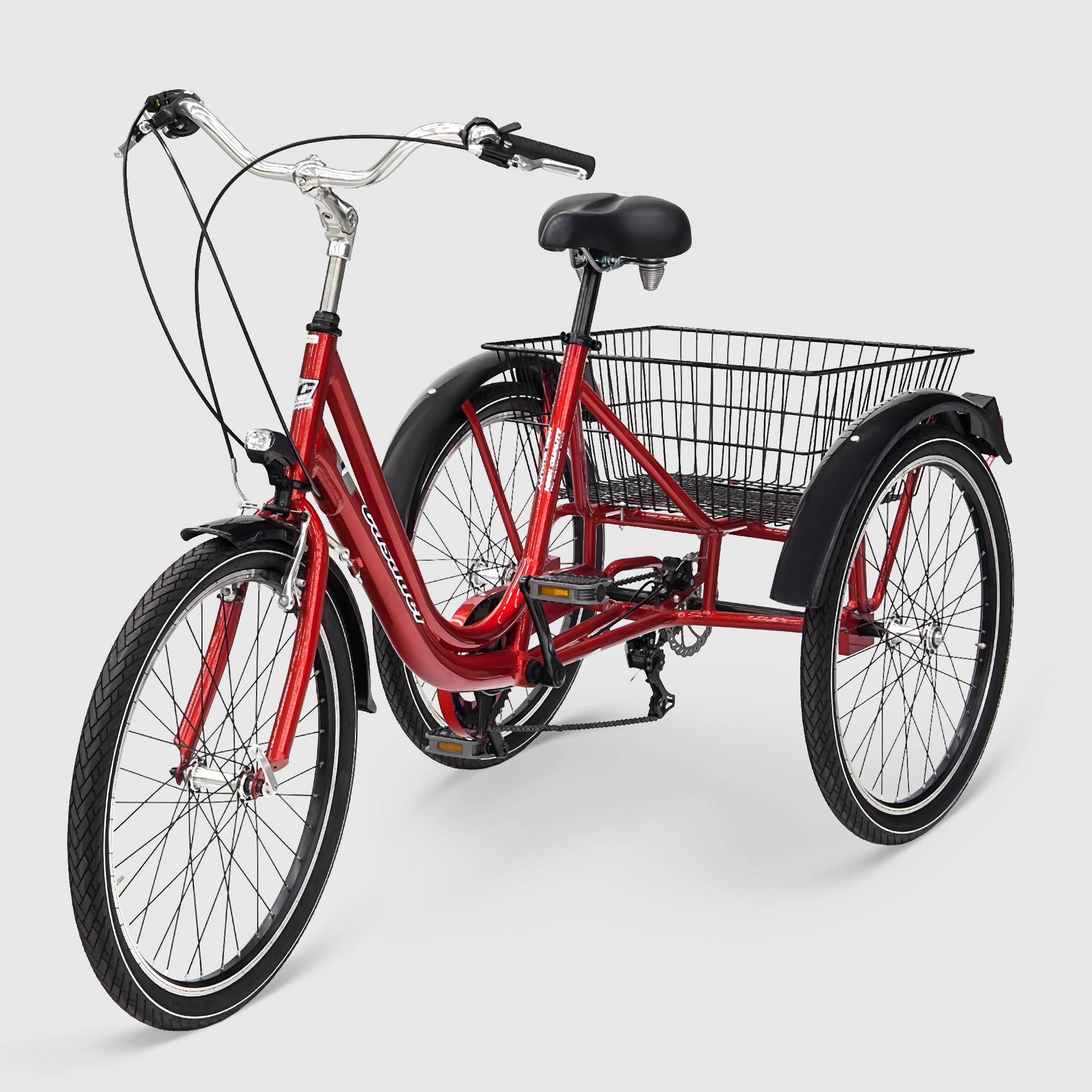 фото Велосипед трехколесный casadei tre ruote 24 красный
