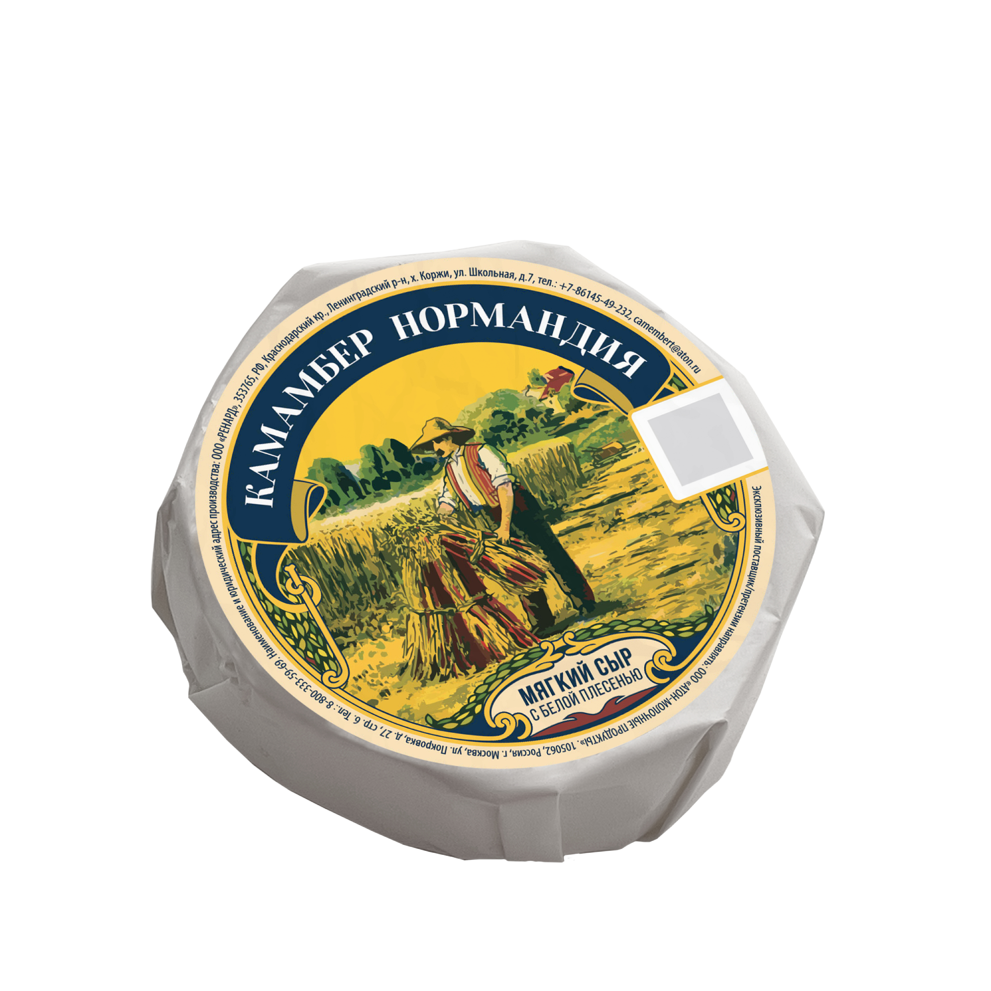 Сыр мягкий Камамбер Нормандия с белой плесенью 50% 125 г