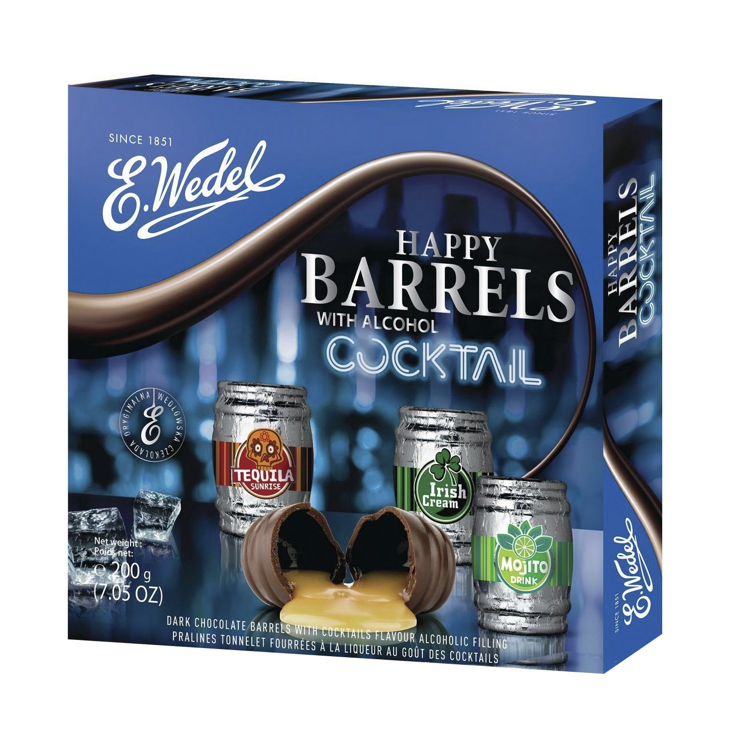 фото Набор шоколадных конфет e.wedel happy barrels cocktail с начинкой 200 г