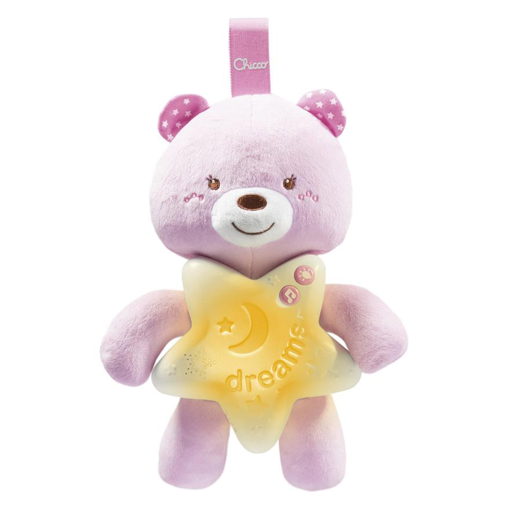 фото Подвеска-ночник chicco медвежонок розовый