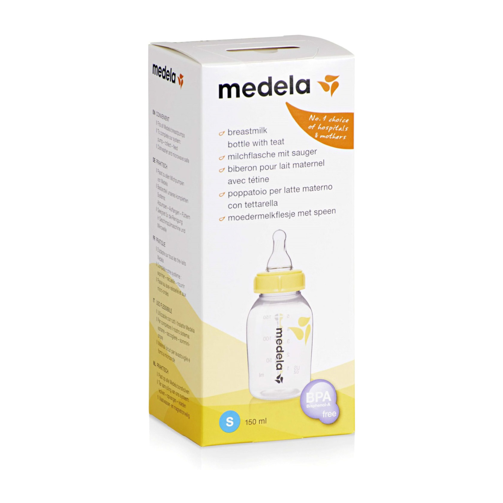 фото Бутылочка-контейнер medela с силиконовой соской с 0 месяцев 150 мл