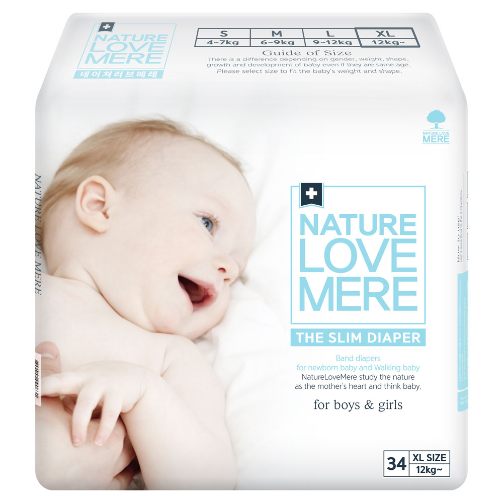 

Подгузники Nature Love Mere Slim diaper xl от 12 кг 34 шт