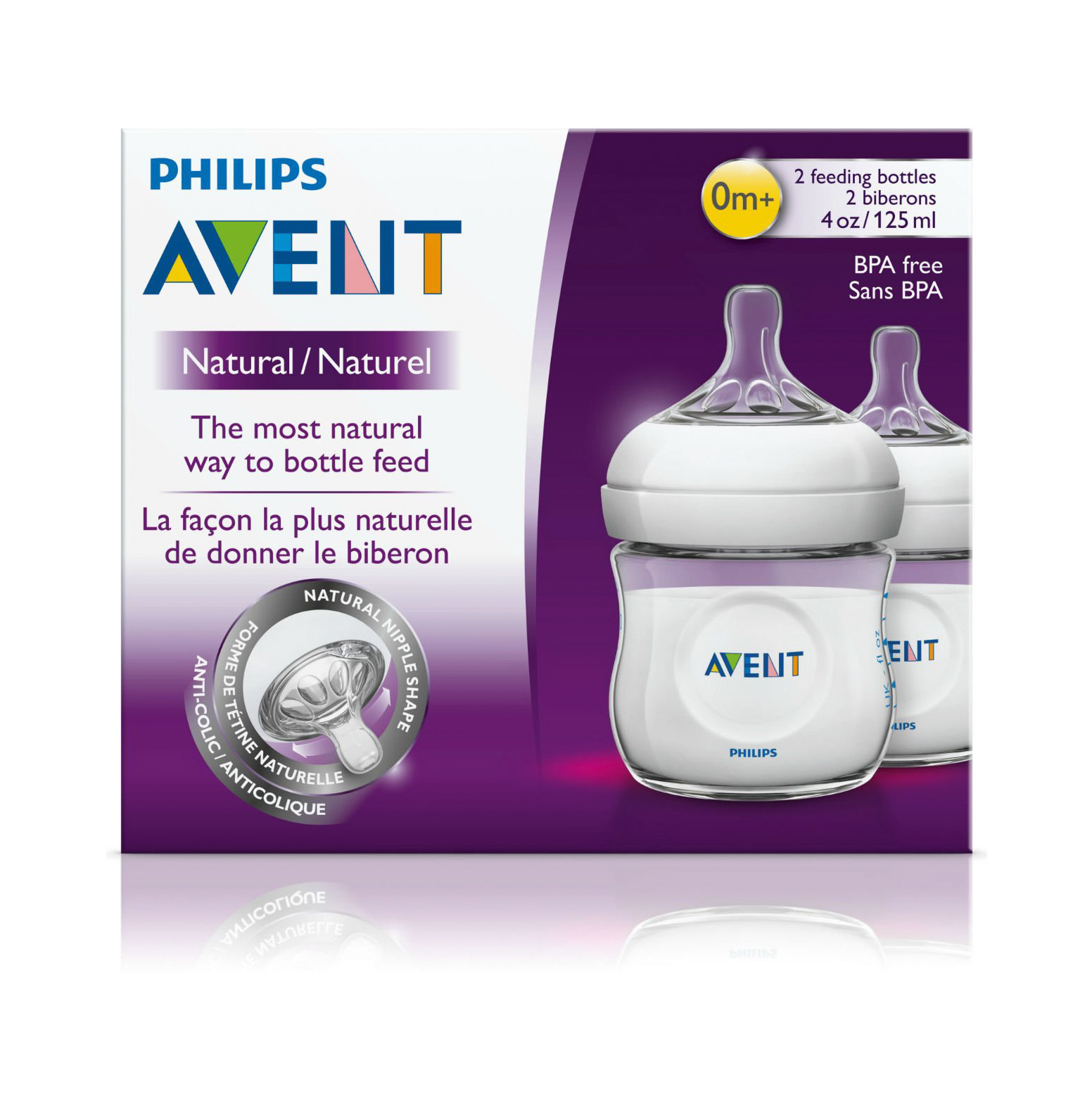 фото Бутылочка philips avent natural с 0 месяцев 125 мл 2 шт