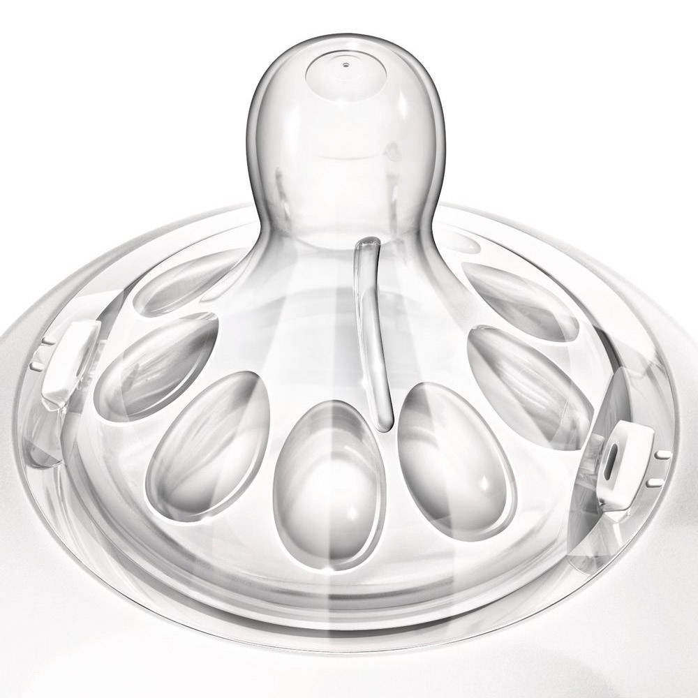 фото Соска philips avent natural из силикона с переменным потоком 3+ 2 шт