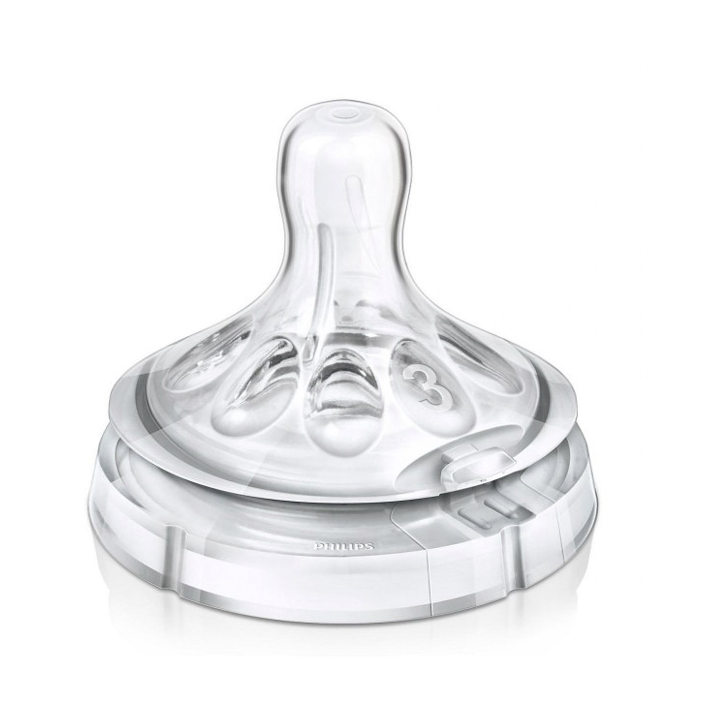 фото Соска philips avent natural из силикона со средним потоком 3+ 2 шт