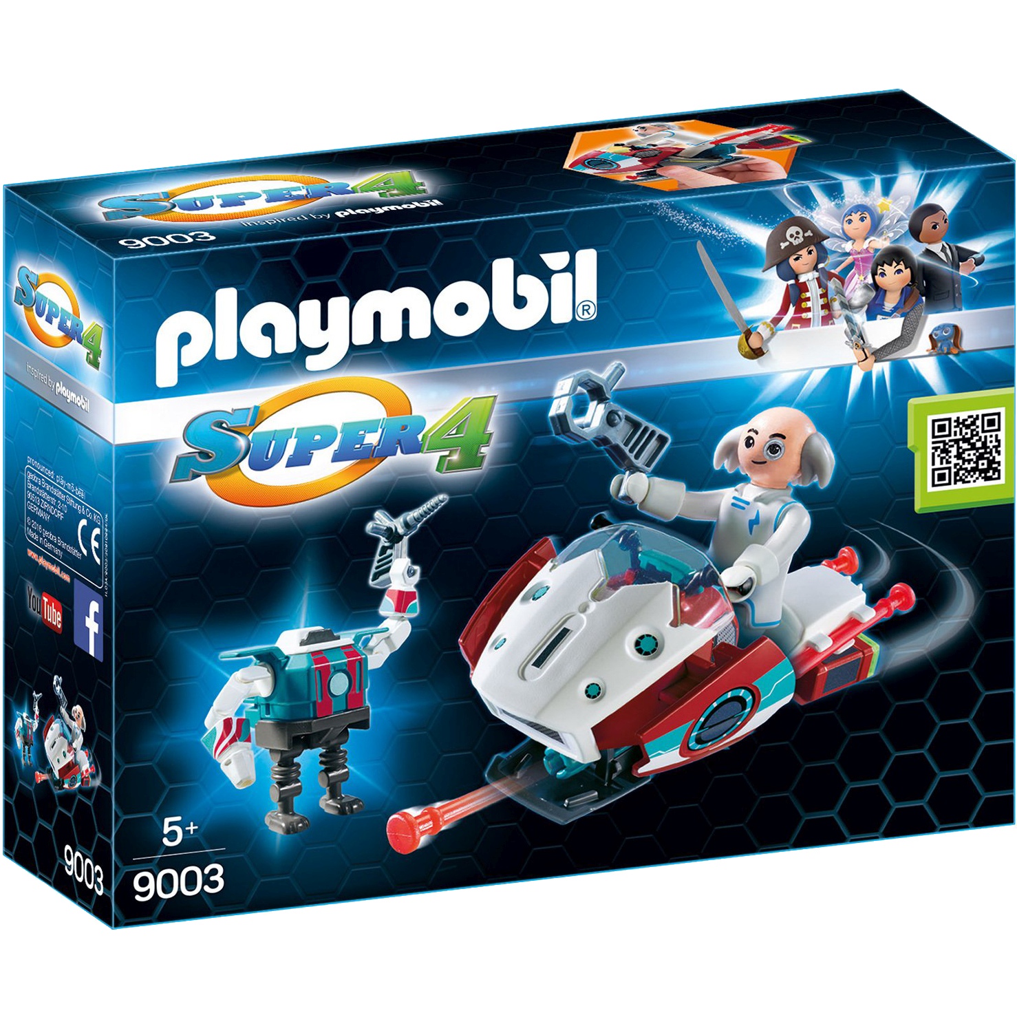 фото Игровой набор playmobil супер4: скайджет с доктором х и робот