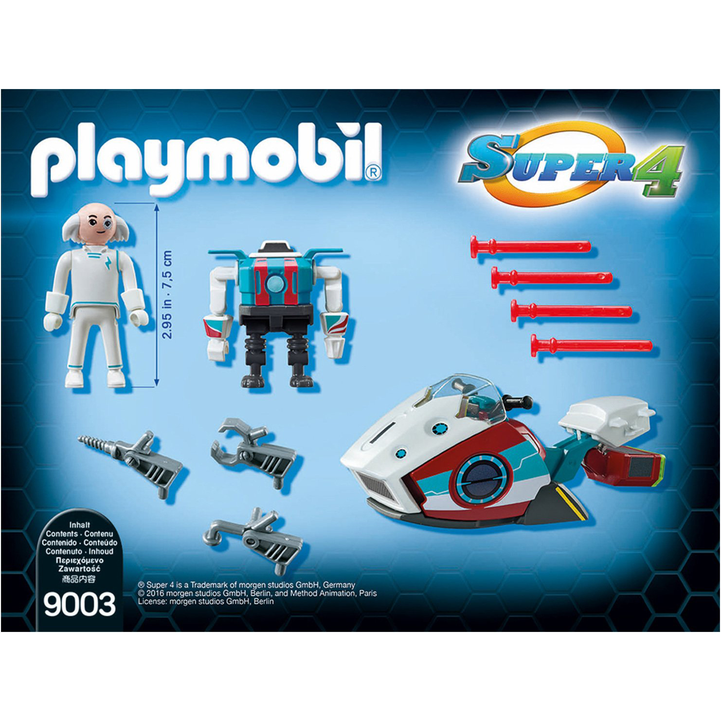 фото Игровой набор playmobil супер4: скайджет с доктором х и робот