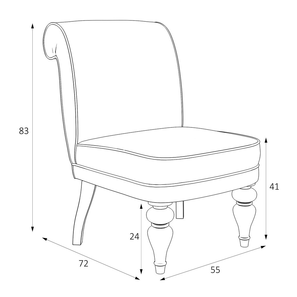 Кресло Kreind серое 55x72x83 см, цвет серый, размер 55Х72Х83 см - фото 2